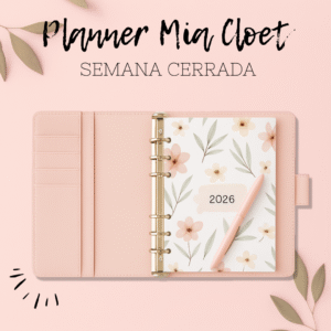 Planner “Mia Cloet 2026" – Semana cerrada sin fechas