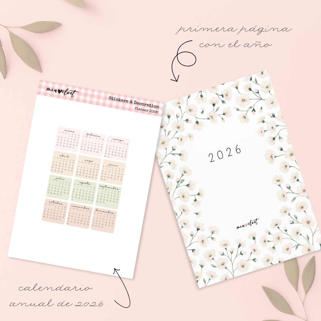 Planner “Mia Creativa 2026" – Semana semiabierta lateral sin fechas - Imagen 5