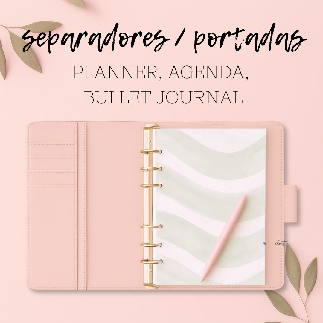 Separadores / Portadas 2026 para planner, agenda y Bullet Journal