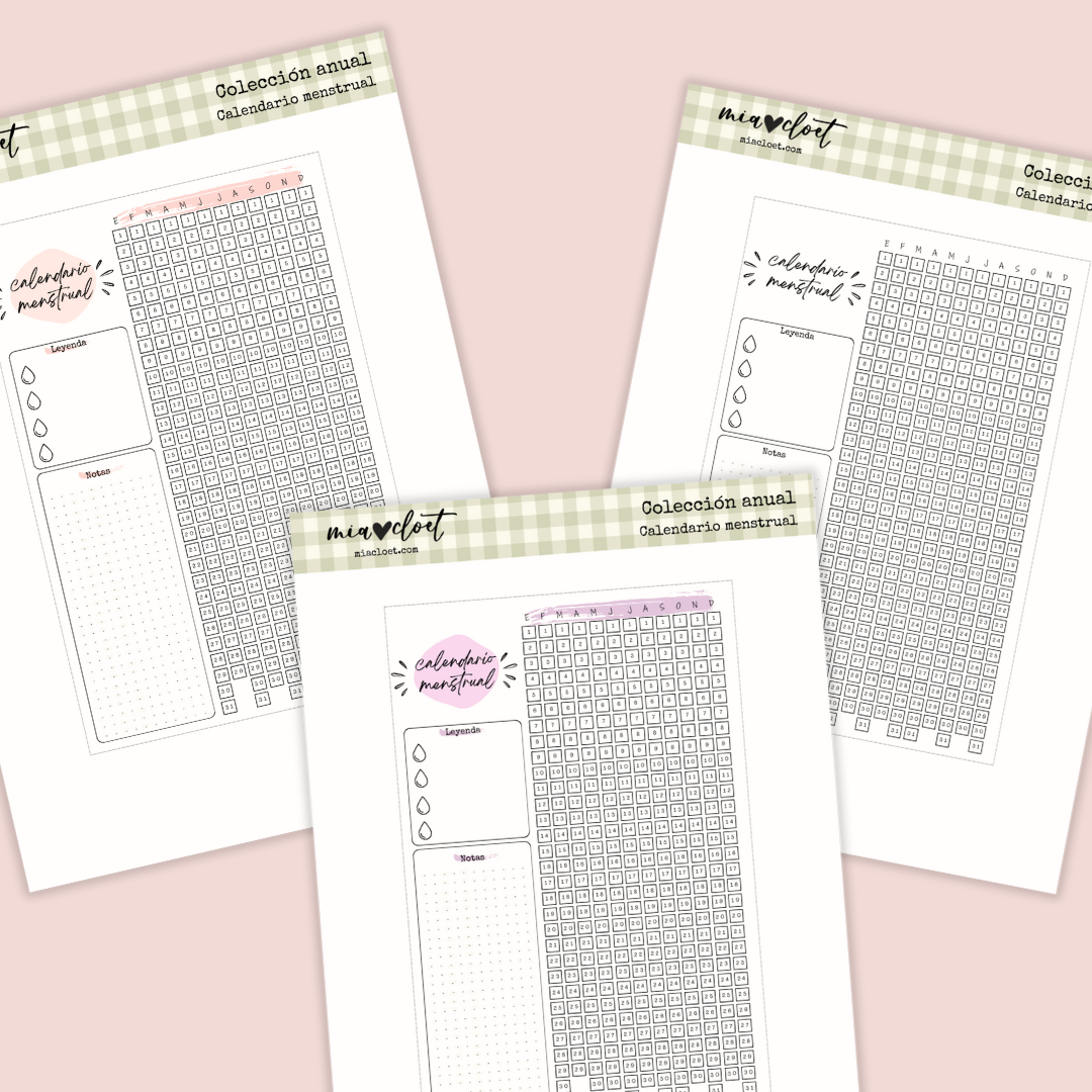 Calendario Menstrual - Descargable Colección Anual - Imagen 2