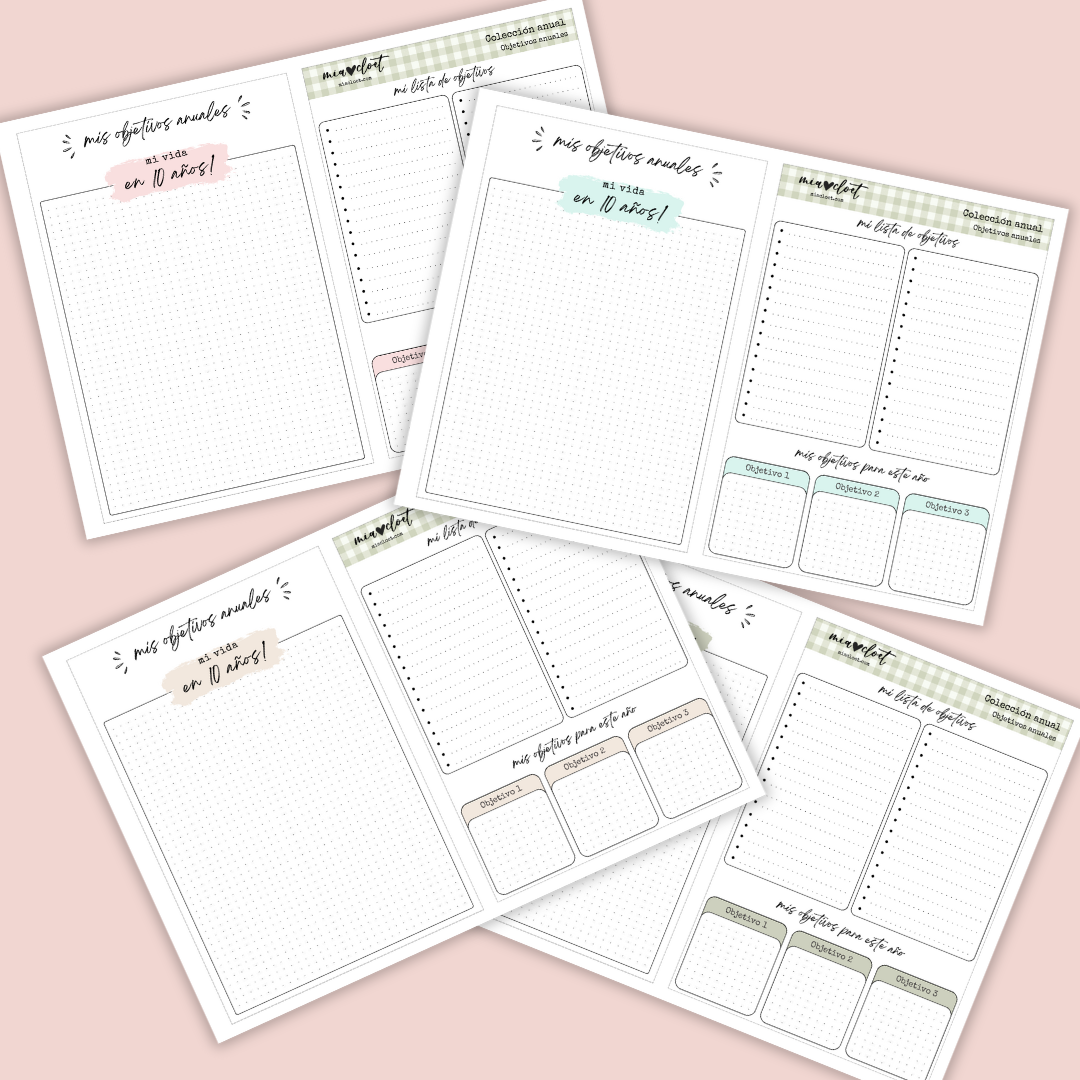 Mis objetivos anuales - Descargable Colección Anual - Imagen 2