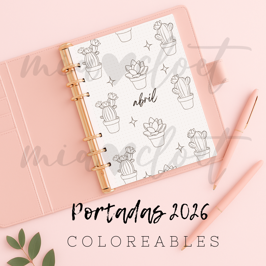 Portadas Meses Coloreables 2026
