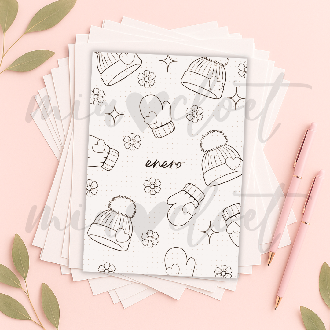 Portadas Meses Coloreables 2026 - Imagen 2