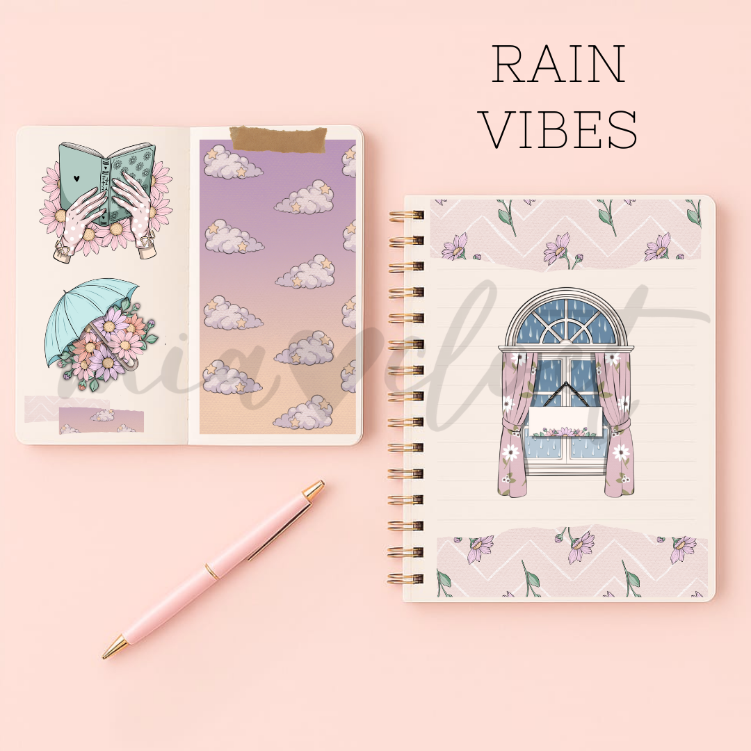 Descargable decoración mensual "Rain Vibes"