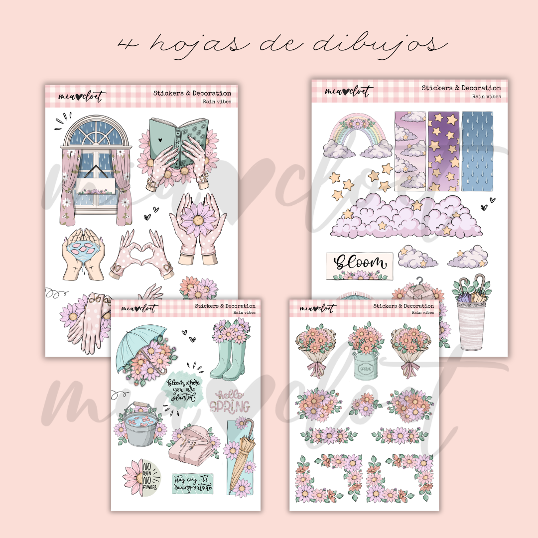 Descargable decoración mensual "Rain Vibes" - Imagen 2