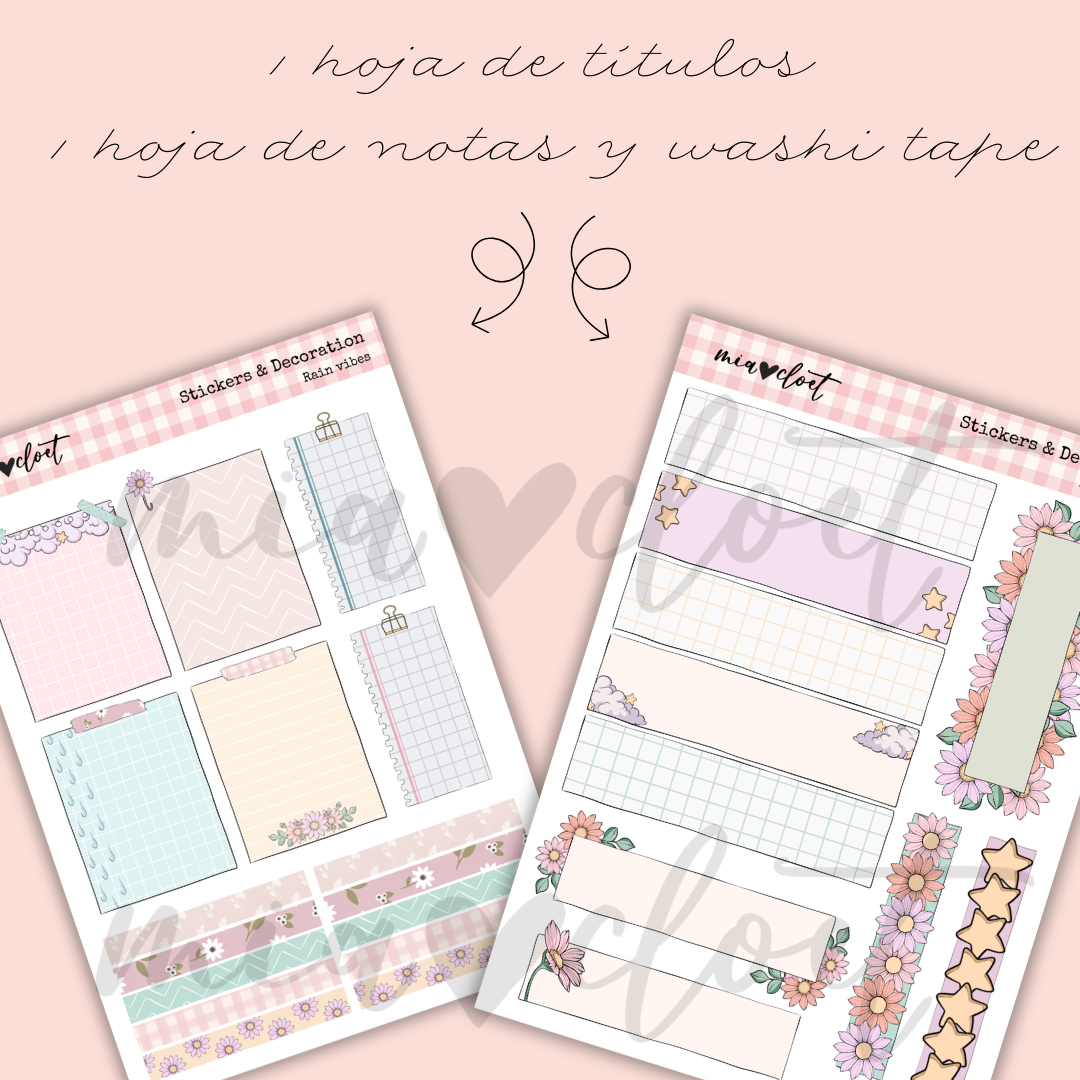 Descargable decoración mensual "Rain Vibes" - Imagen 3